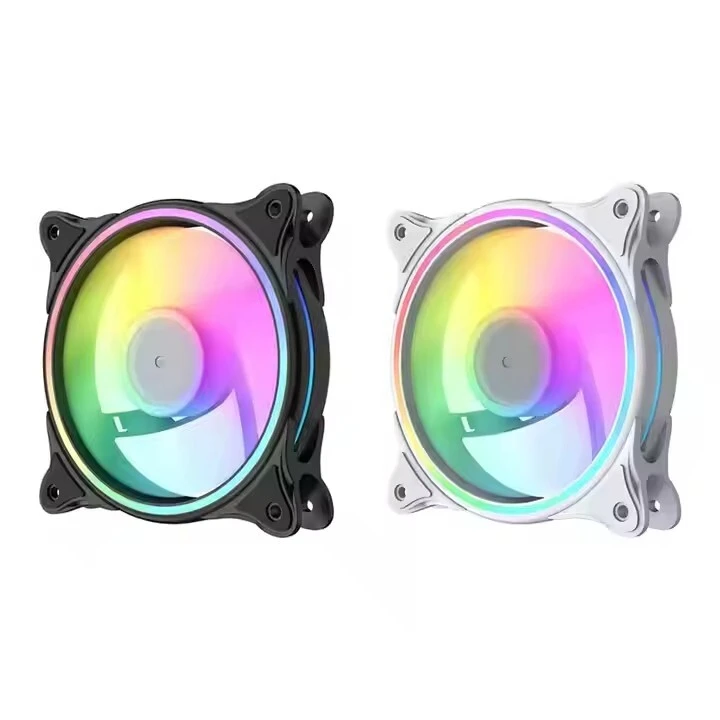 Esgaming Customized Rgb Argb Exhaust Fans 12cm Desktop Pc Cabine Cpu Cooler Fan With Pwm Control For Gaming Computer 1