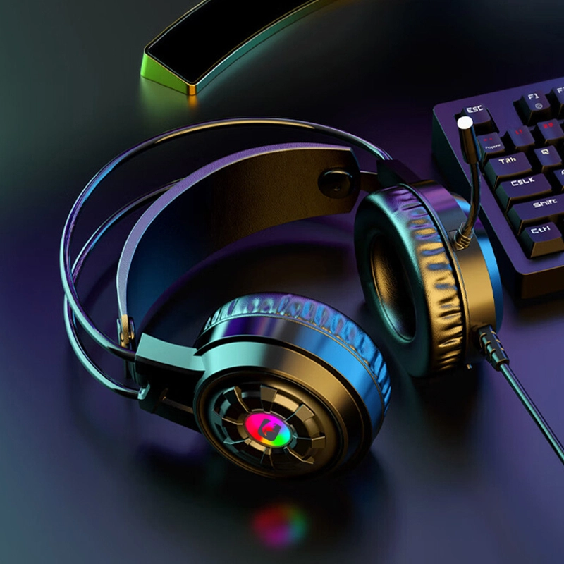 Coolzer Oem Odm Noise Cancelling Rgb Light Wired Over-ear Headset Esport Gaming Headphone With Microphone For Gamer Computer 1
