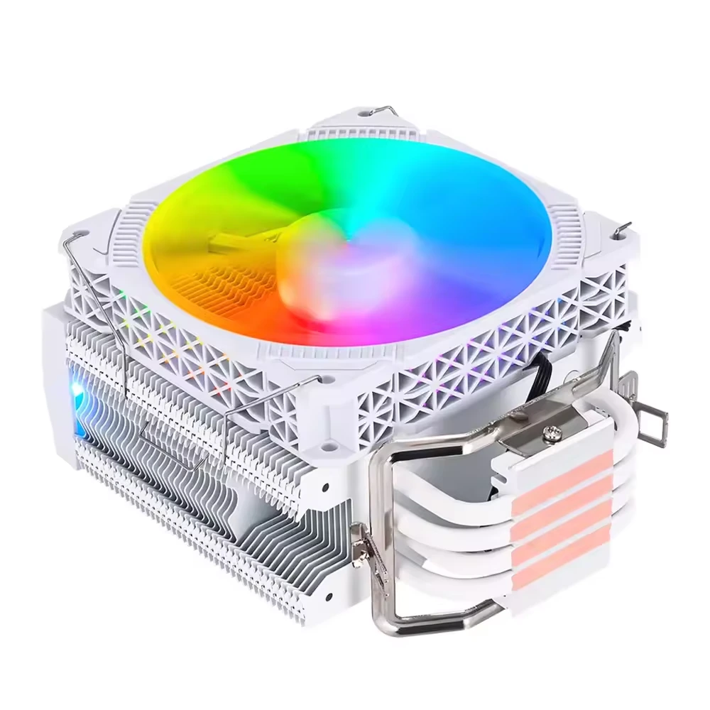 Efficient 120mm 4 Heat Pipes Cpu Air Cooler Fans Pwm 4pin Multiple Color Rgb 160w Radiator For Gaming Computer Case 1