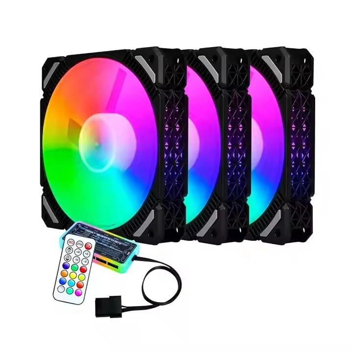 Ventola di scarico per CPU da gioco per computer RGB da 120 mm ad alte prestazioni con telecomando per giocatori 1