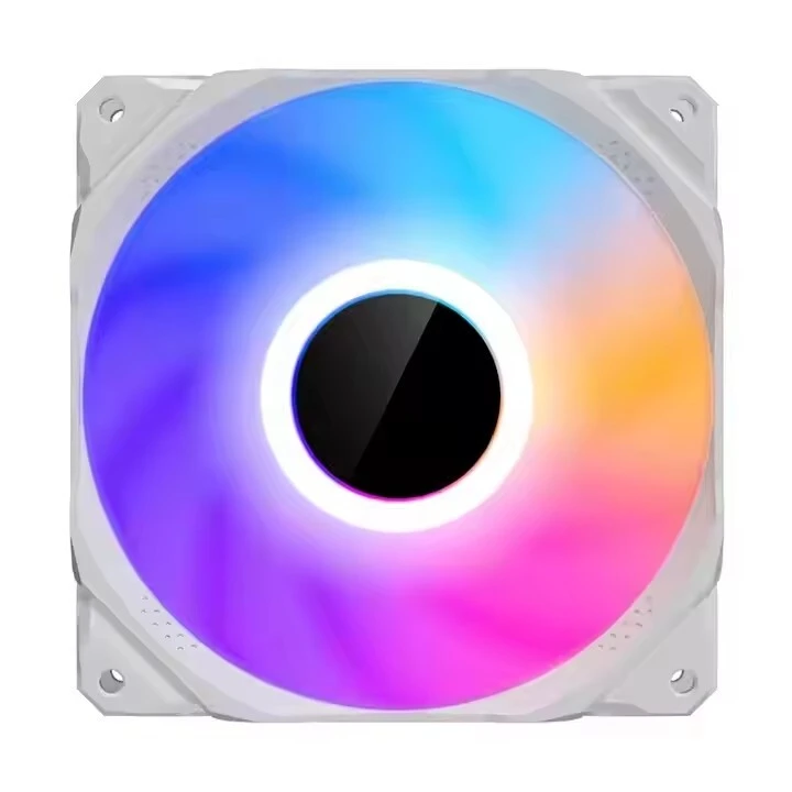 លក់ដុំ Silent Dc 12v Gaming Computer Cooler 12cm Argb Air Cooling Fans with Pwm Intelligent Speed ​​Control For Gamer 1