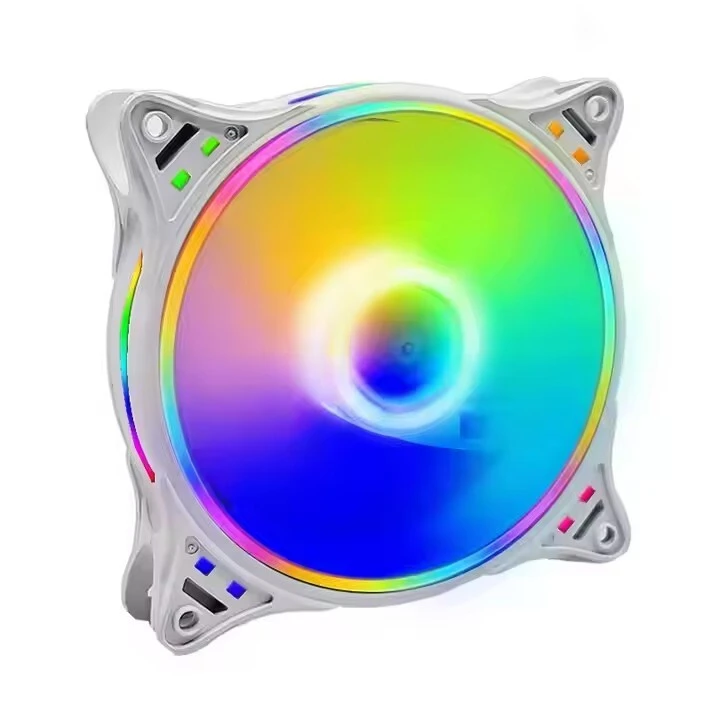 Производитель Esgaming Pwm CPU Cooling Cooler Mini 120 -мм радиатор настольный компьютер вентиляторы радуги для геймерного игрового компьютера 1
