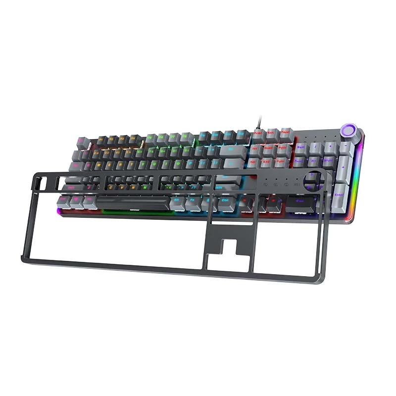 Esgaming Heißer Verkauf RGB Licht IP68 Wasserdichte Tastatur Volle Größe Layout 104 Tasten Plug Und Spielen Computer Mechanische Gaming Tastatur 1