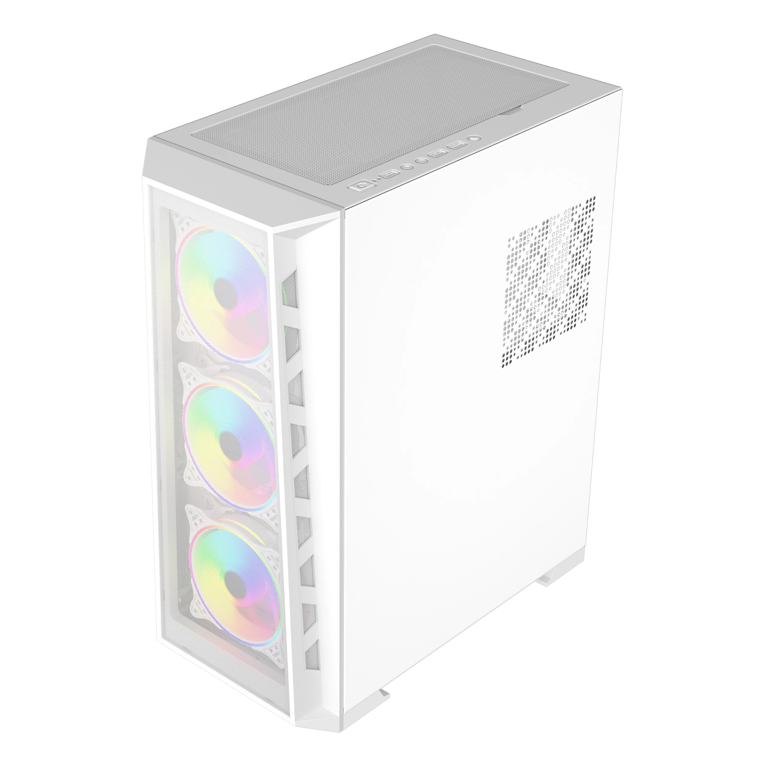 Case per computer ATX Mid Tower personalizzate & Case per PC da gioco nero bianco con pannello laterale finestrato 1