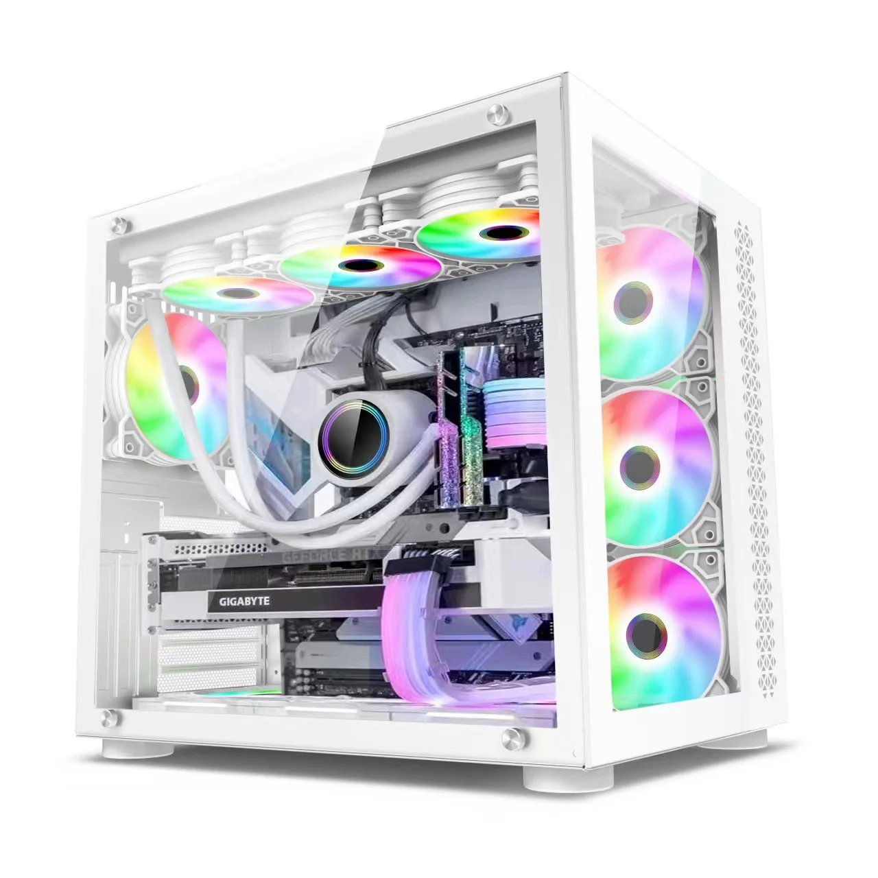 Full Tower Seaview Gaming Case Spcc0.9mm Thickness Vga 390mm Mesh And Glass Front Optional Support E-atx/ Atx/mico-atx 1