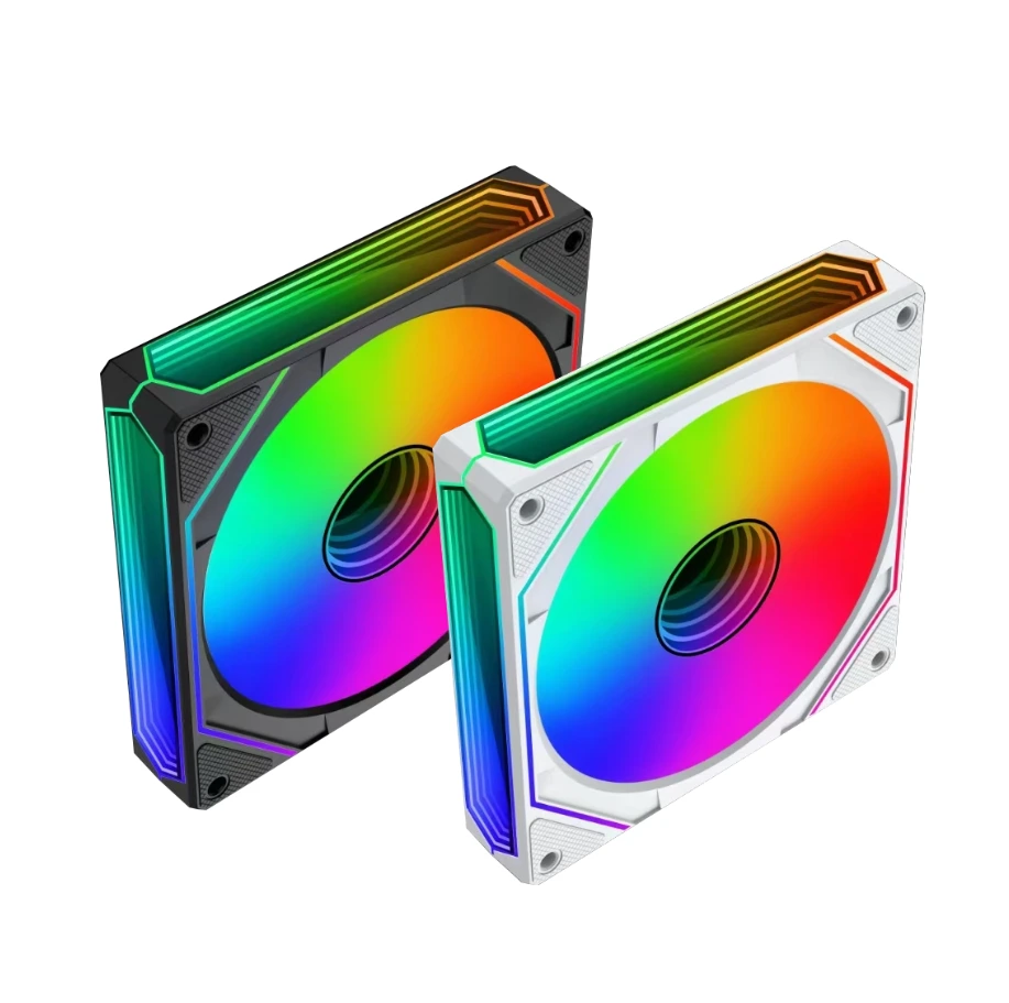 Прилагођени лого 120 мм ARGB и PWM вентилатор за кућиште гејмерског рачунара, шарено светло, хладњак за кућиште рачунара1 1