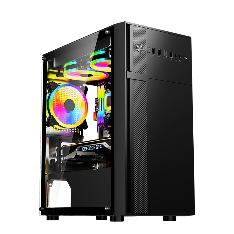 New Design Gaming Pc Cpu Case Tempered Glass Window Mico Atx Itx Computer Chanssis Tower With Rgb 1