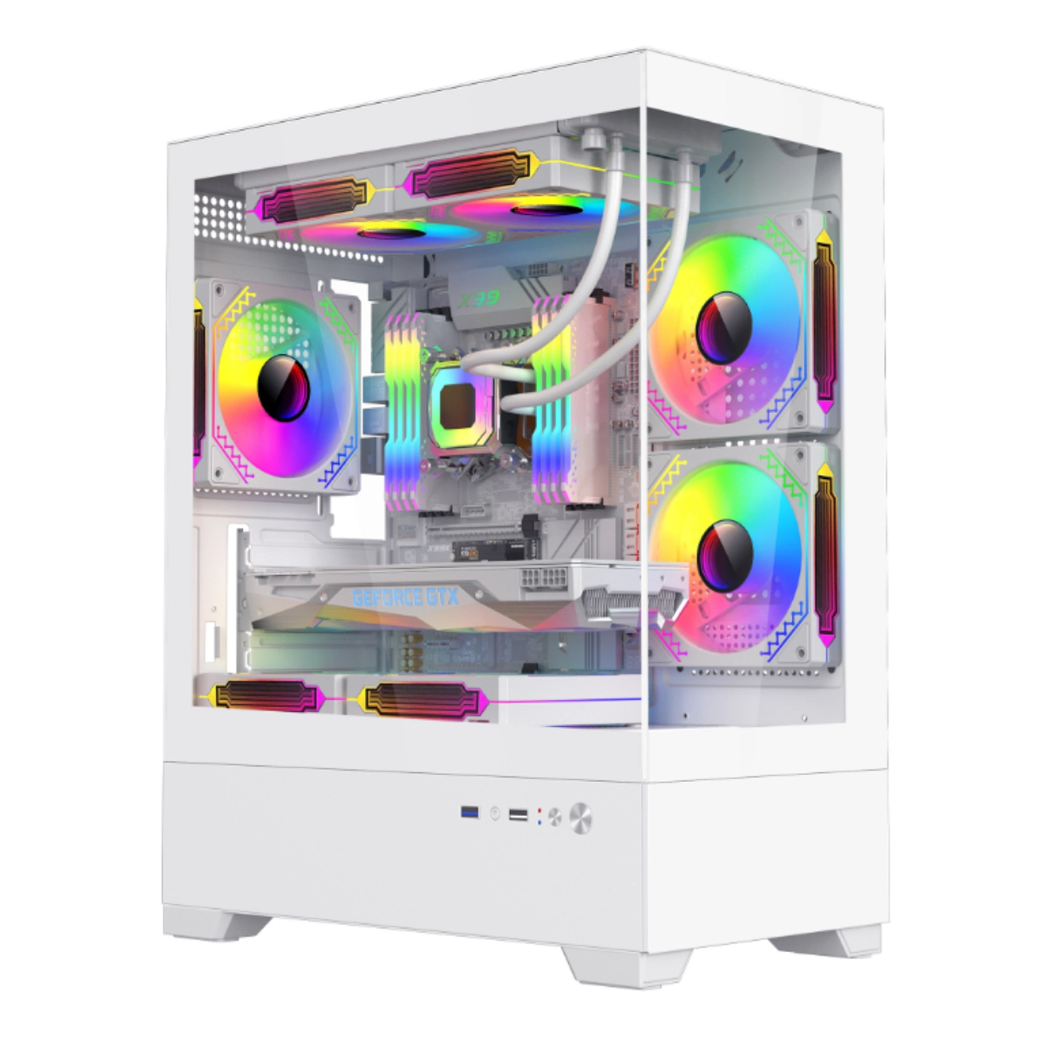 Высококачественный игровой компьютер Case Desktop Computer Gaming Case Case Wide Cube Computer Case & Башни двойной камерный шкаф 1