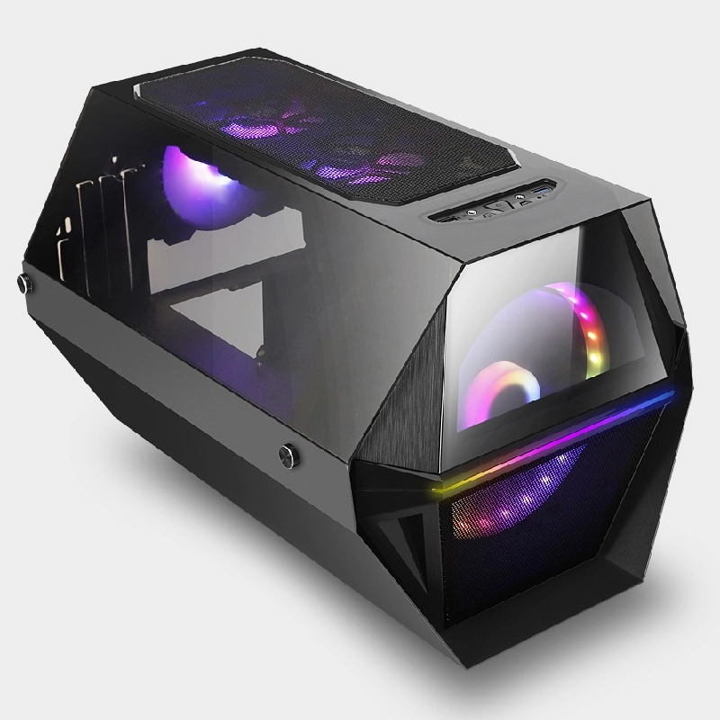 Desktop-Computergehäuse Gabinete Pc Gamer Cabinet Atx Chasis Gehärtetem Glas Gaming Pc Case Computer 1