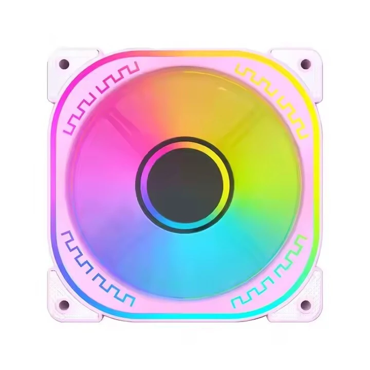 120 მმ-იანი Infinite Halo კომპიუტერის შესაერთებელი სამშენებლო ბლოკების გამაგრილებელი Pwm Gaming PC კორპუსის გაგრილების ვენტილატორი Argb განათებით 1