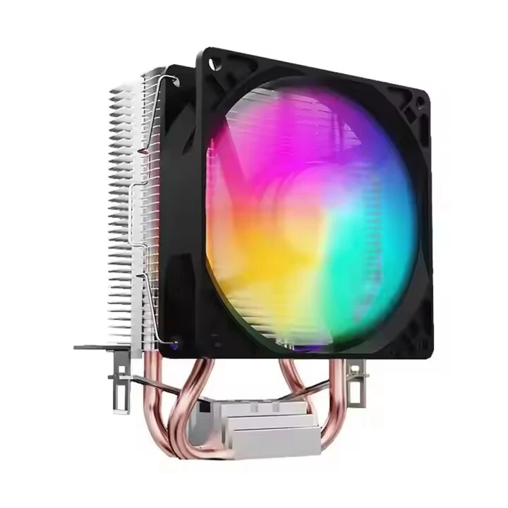 Высокая производительность 2 Heat Pipes Computer PC вентиляторы радиатор 90 мм RGB Case Case Cpu Cooler для LGA AM4/AM5 1