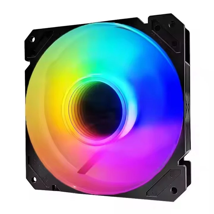Ventilador de CPU ODM OEM com espelho infinito e cores fixas para jogos, cooler e radiador de resfriamento ArGB para AMD e Intel 1