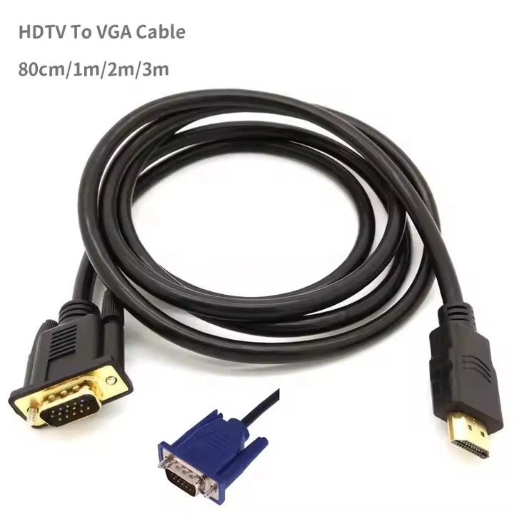 Manufacture Hdtv To Vga Splitter Cable Vga Extension Cord Hd-1080p For Monitor Hdtv Computer Hd Conversion Audio& Video 1
