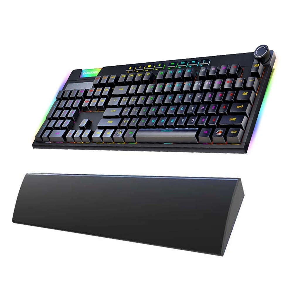 Esgaming 104 Tasten Knopf Mechanische Tastatur Zweifarbige RGB Leuchtende Gaming-Tastatur Mit Abnehmbarer Handgelenkauflage 1