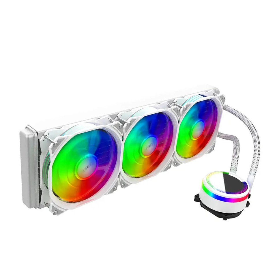 Gyártó 360 mm-es csendes Aio folyadékos CPU hűtő Argb Aura Sync játékhoz való számítógépház vízhűtő világító hűtőfejjel 1