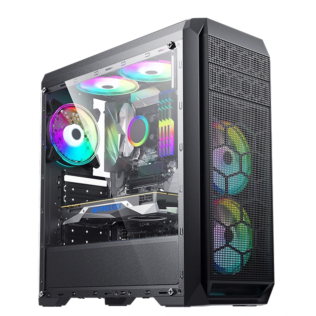 A65 سعر المصنع نوعية جيدة الجودة المعدنية اثنين RGB شريط الضوء الأمامي ألعاب الكمبيوتر 1