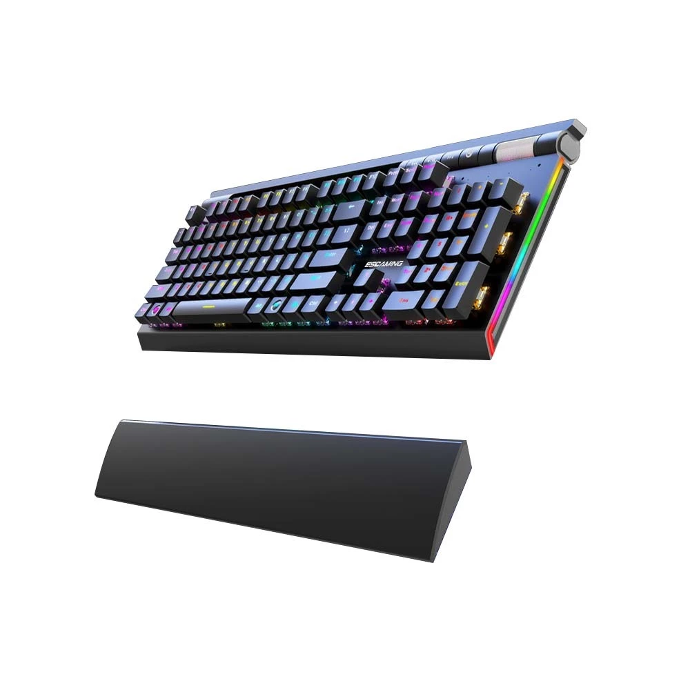 Esgaming Custom Arabic Russian 104 Key Cap სათამაშო კლავიატურა 100% ალუმინის ერგონომიული მექანიკური კლავიატურა კომპიუტერის PSP-სთვის 1