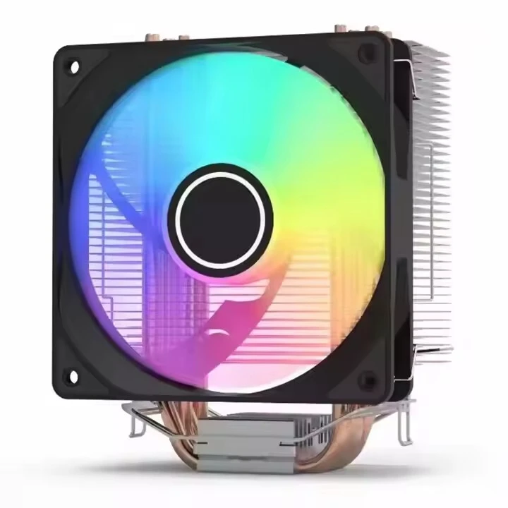 Kipas Pendingin PC RGB/ARGB untuk Gamer, Radiator Prosesor CPU Komputer 4 Pipa Panas untuk Desktop Gaming yang Dapat Disesuaikan 1