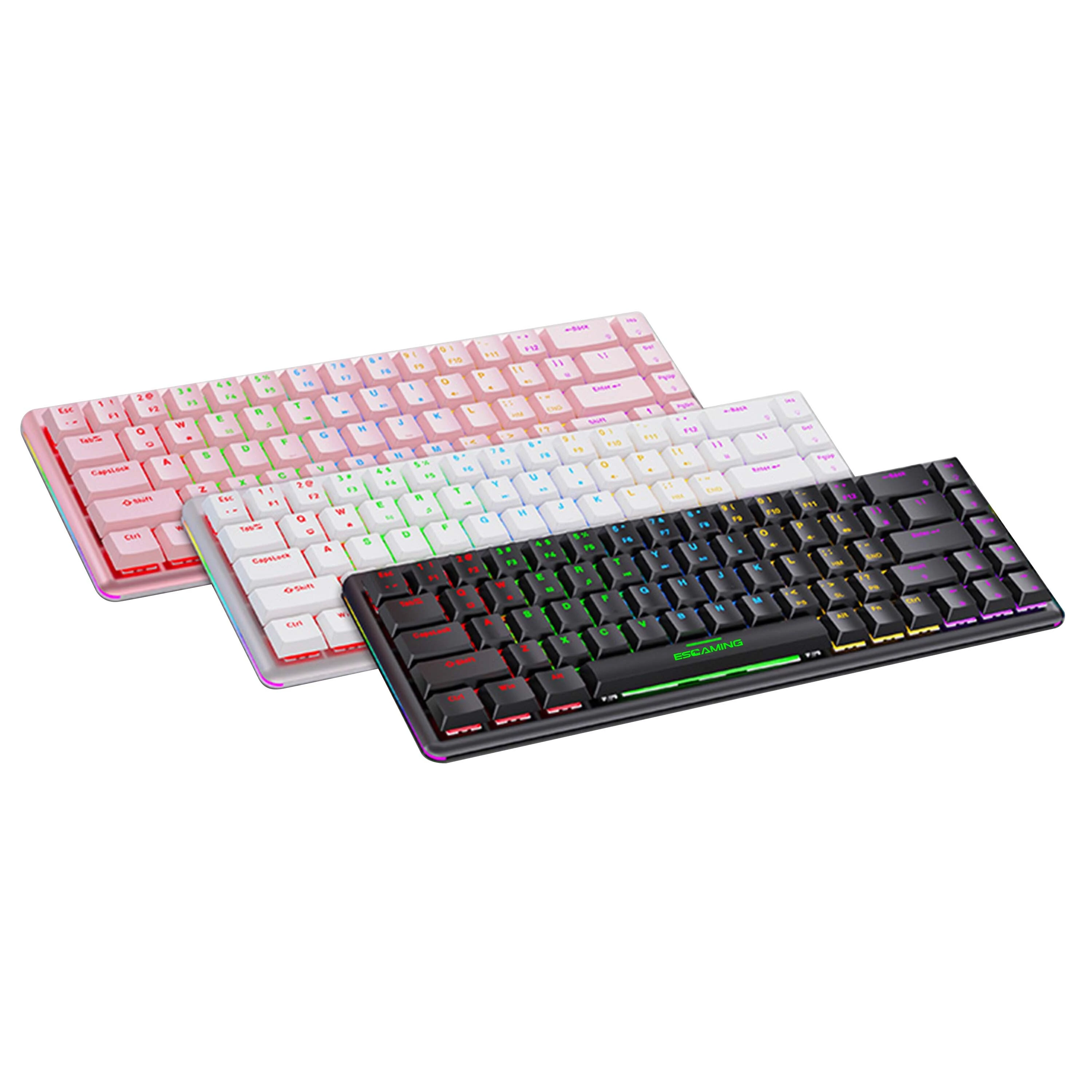 Esgaming High Quality 60% Compact Layout Slim Keyboard 68 Key Hot Swap Gamer Mechanical Gaming Keyboards With Usb-type C Factory 1