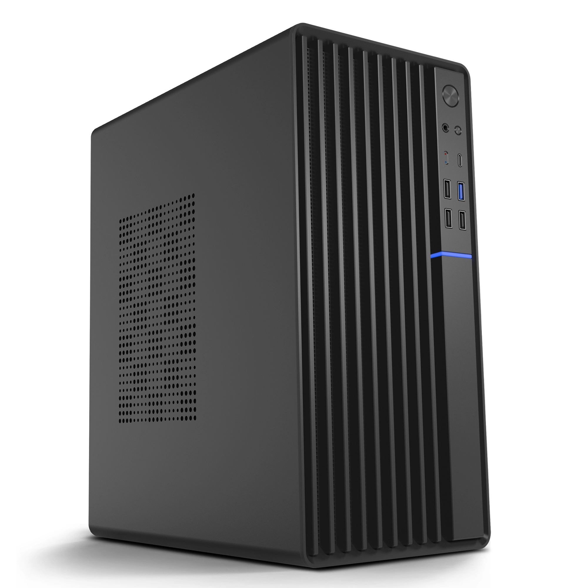 Coolzer Case per PC da ufficio di alta qualità, mini PC, case per CPU per computer Mid Tower, M-ATX, ITX, cabinet per PC da gioco per eSport, desktop 1