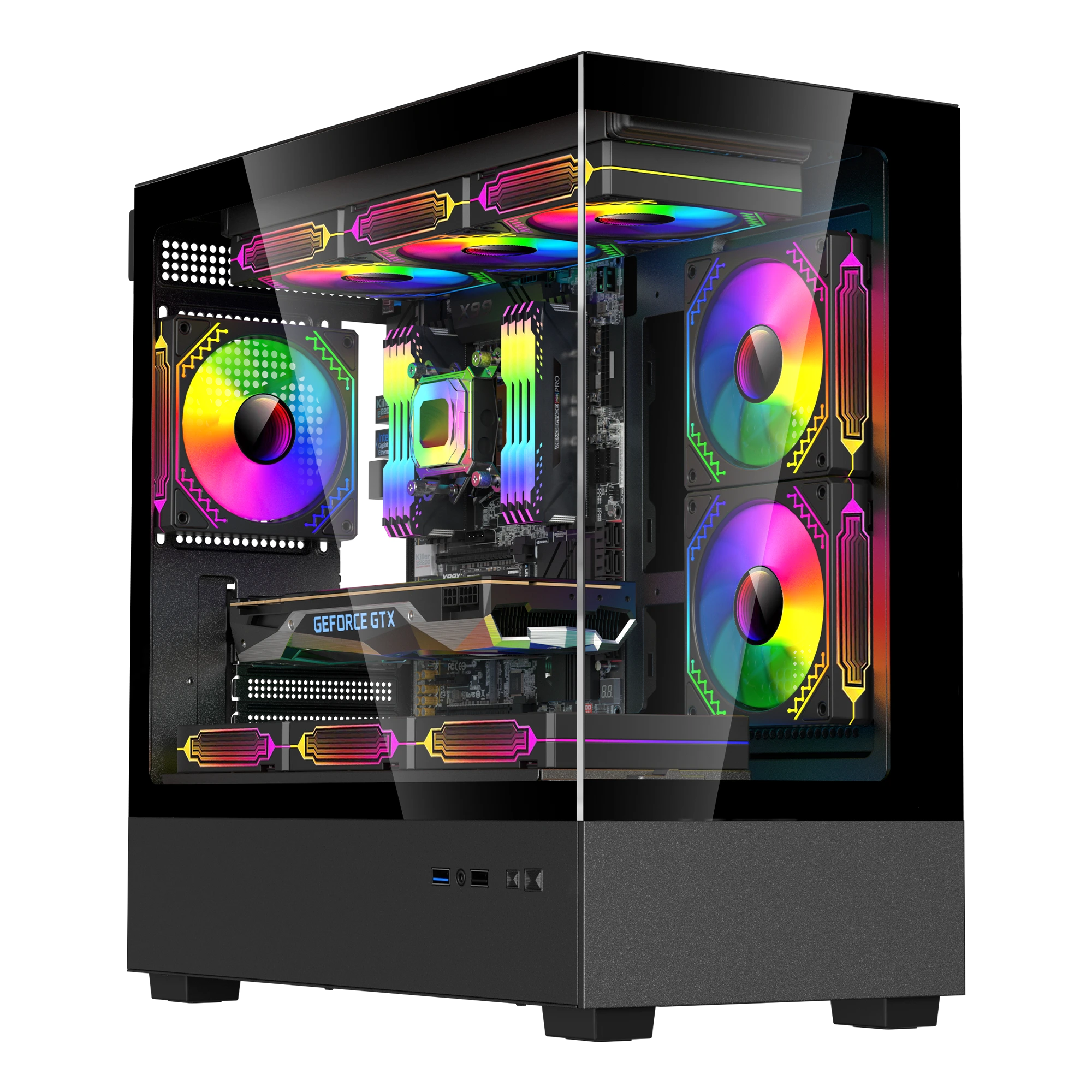 Case per PC da gioco verticale in metallo Spcc, essenziale per i videogiochi, case per computer desktop Micro Atx Itx, torri, cabinet 1