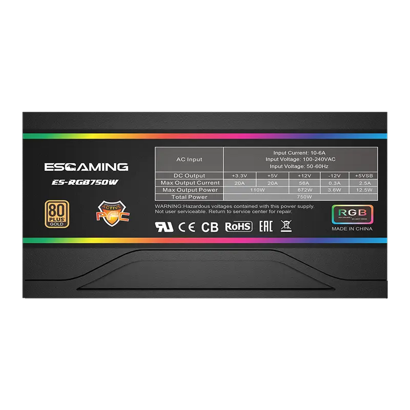 Power Supply Manufacturers Black - - ESGAMING 7