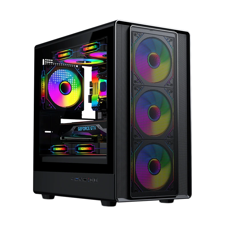 Case per PC da gioco Micro-ATX Mid-Tower in vetro temperato ROKE 05 1