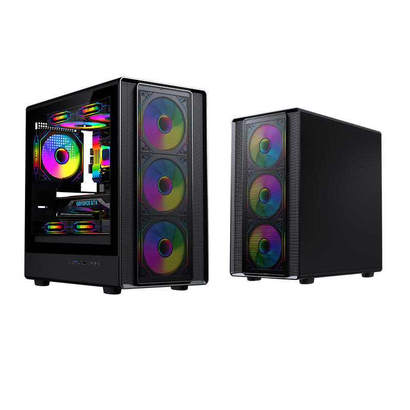 カスタムゲーミングPCケース ブラック - ESGAMING