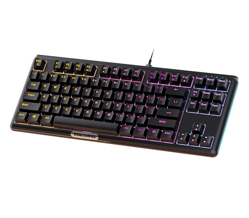 Tastiera meccanica RGB a tre modalità, layout compatto, 87 tasti, Bluetooth 2.4G, wireless, Factory V300 1