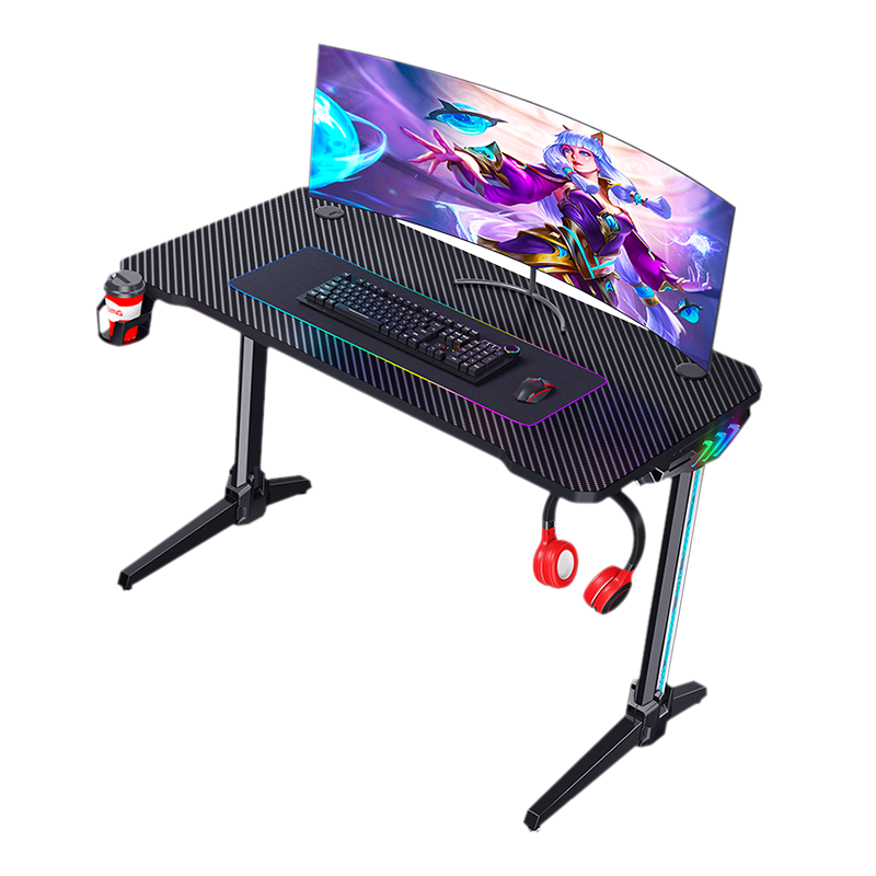 L-Shaped Black Folding Gaming Table PC Computer Desks for Home and ...