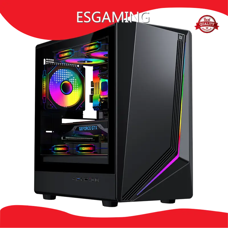Boîtiers PC gaming élégants et cool, noirs, par ESGAMING 1