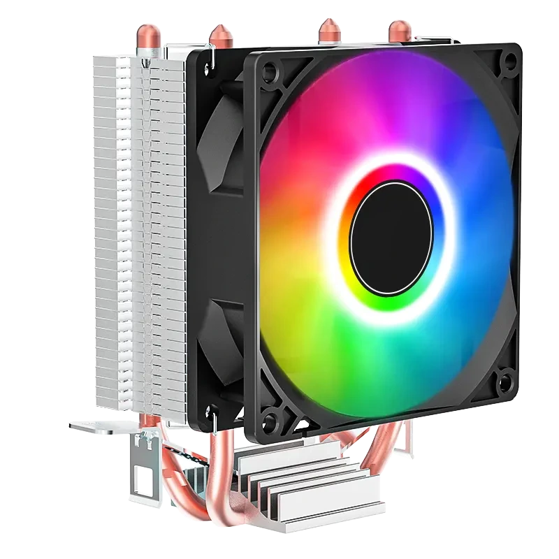 Dissipatore per case CPU da 120 mm con alette in alluminio, 2 heatpipe ad alto volume d'aria, ventola singola EZ-2A 1