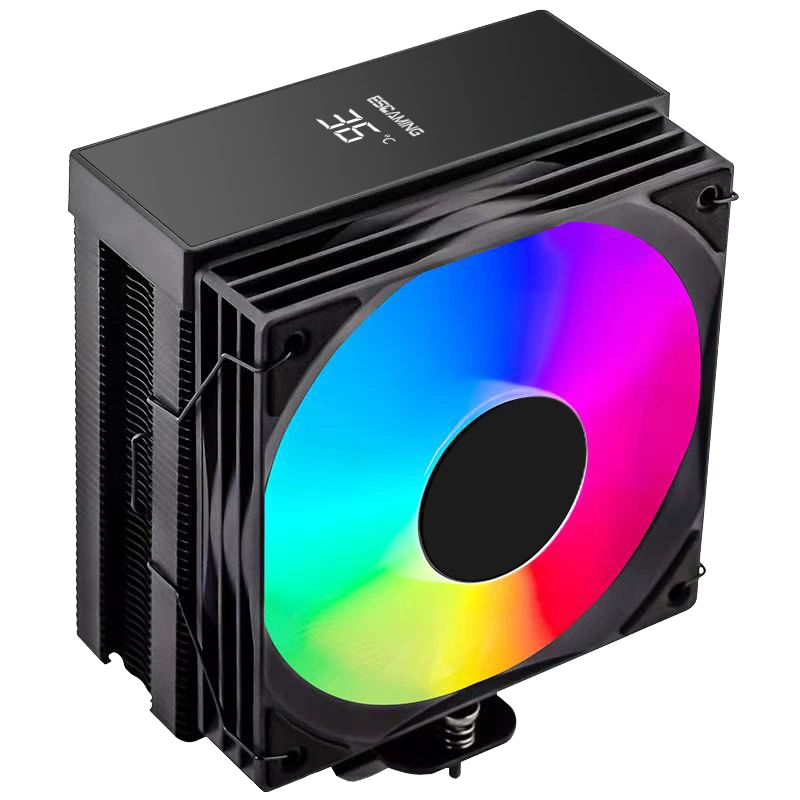 Ventola per PC da 120 mm con logo personalizzato, dissipatore per CPU a 4 tubi con display della temperatura EZ-4X 1