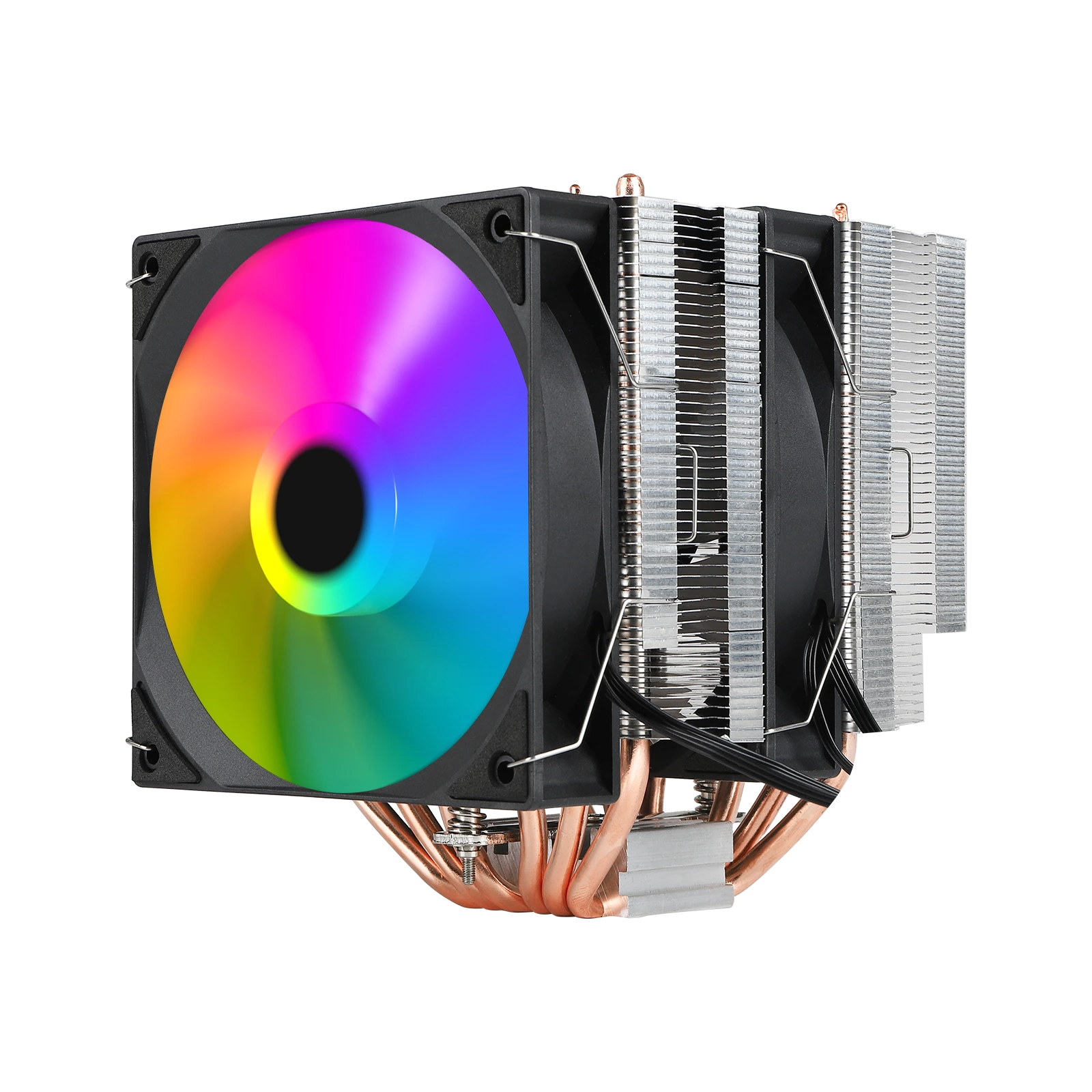 Ventole di raffreddamento per CPU del computer Argb a doppia torre con 6 tubi di calore, facili da installare, produttore T2-2F 1