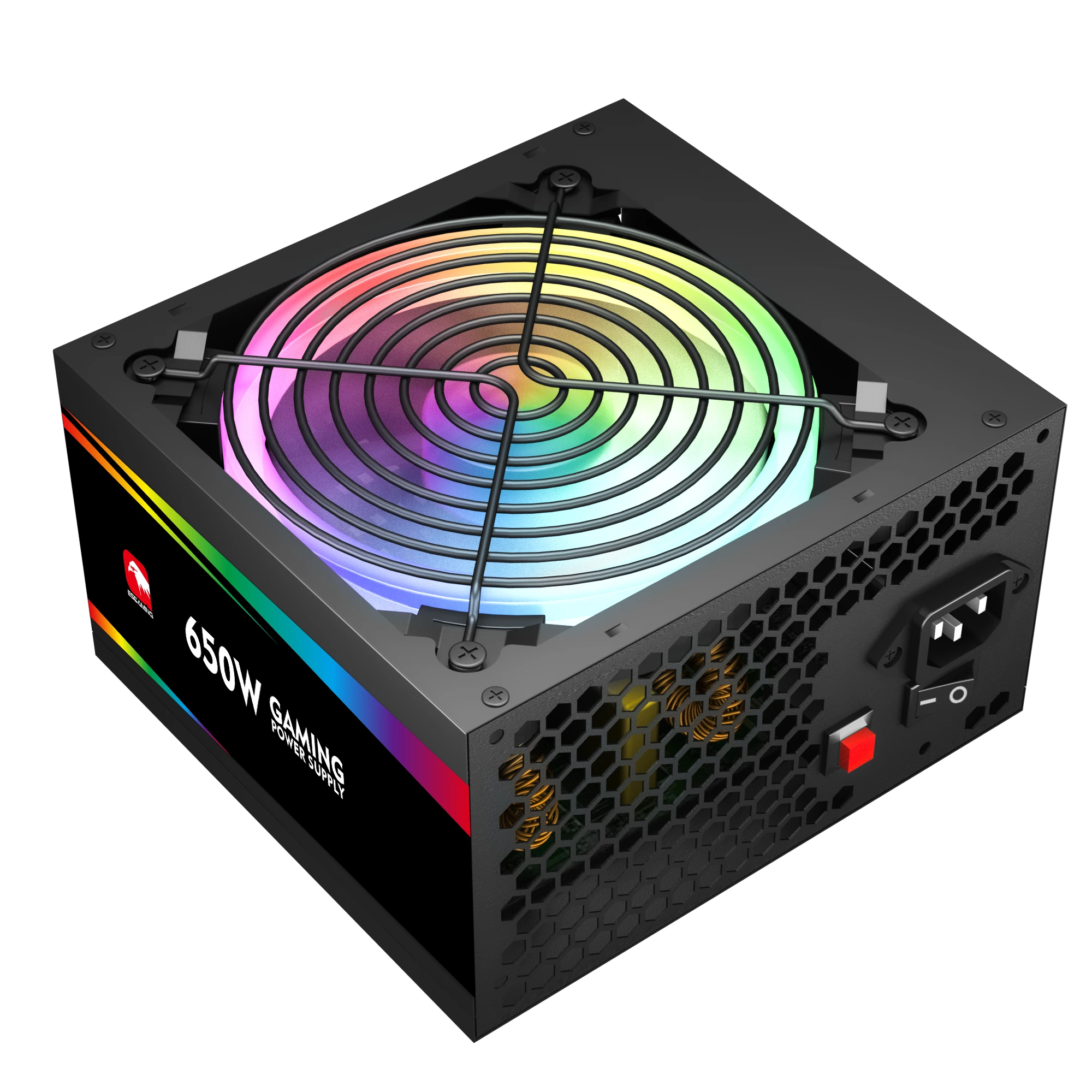Alimentatore per computer desktop certificato CE RoHS FCC all'ingrosso da 650 W con ventola ARGB PFC attivo N RGB650W 1
