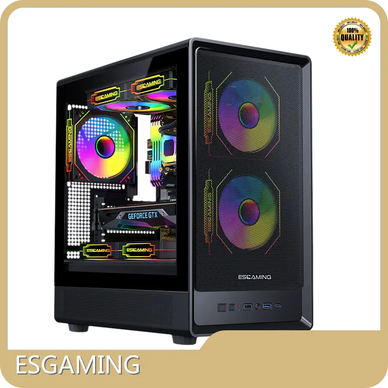 White Gaming Pc Case ROKE 02 MESH by ESGAMING 1
